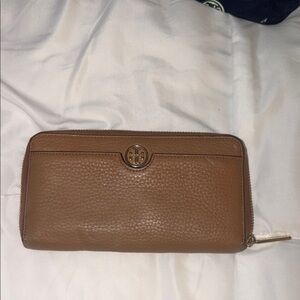 Brown Tory Burch Leather Wallet